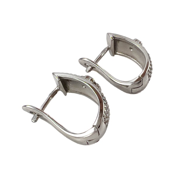 Серьги из серебра с цирконом