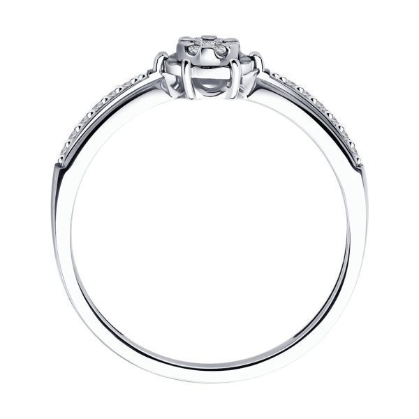 Кольцо из белого золота с бриллиантами