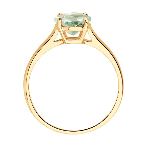 Кольцо из красного золота с аметистом