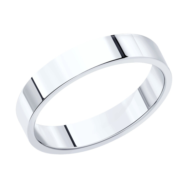 Обручальное кольцо из белого золота