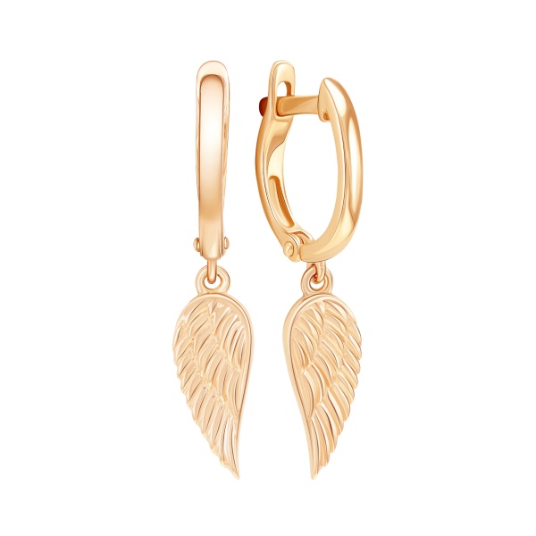 Серьги из красного золота