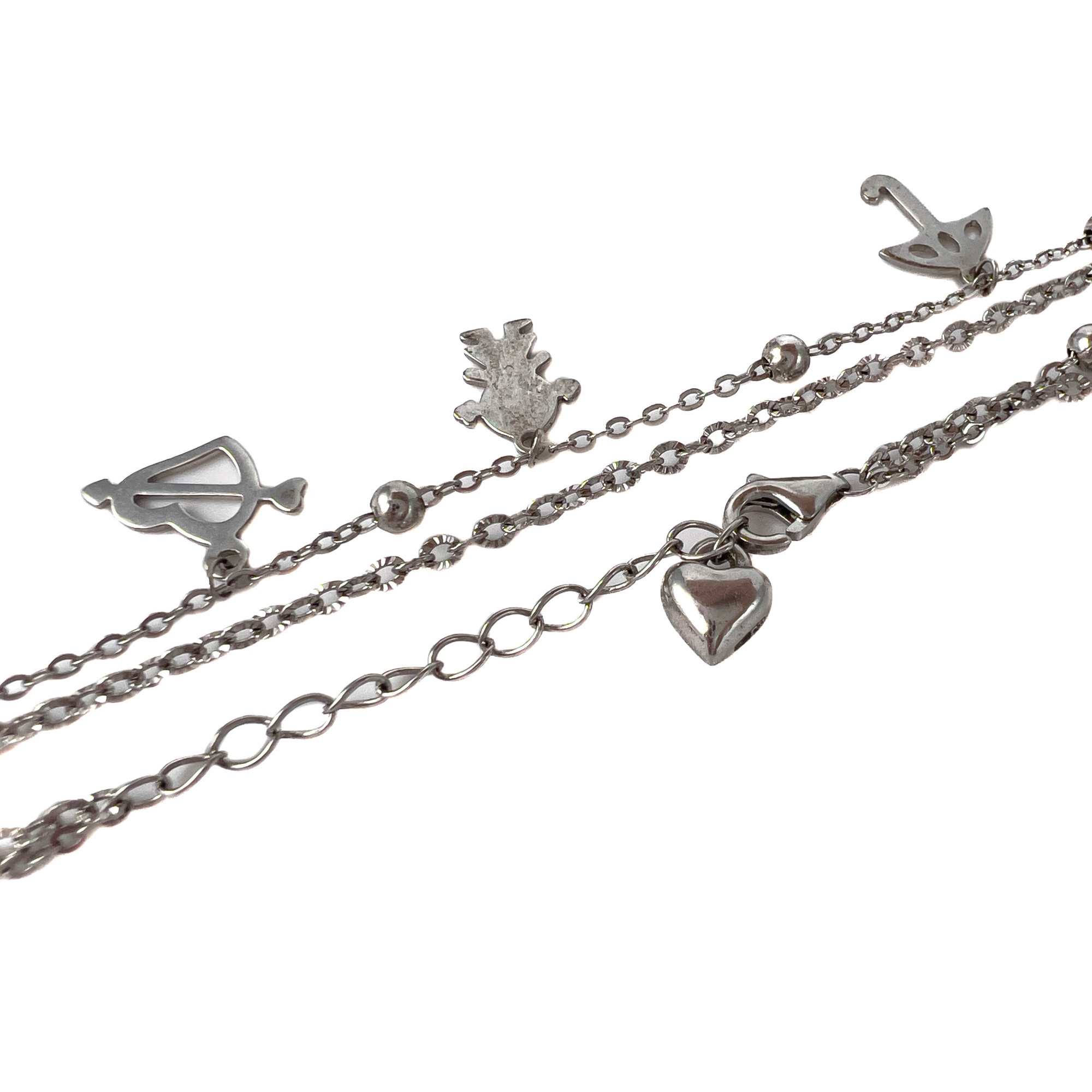 Браслет из серебра с подвесками