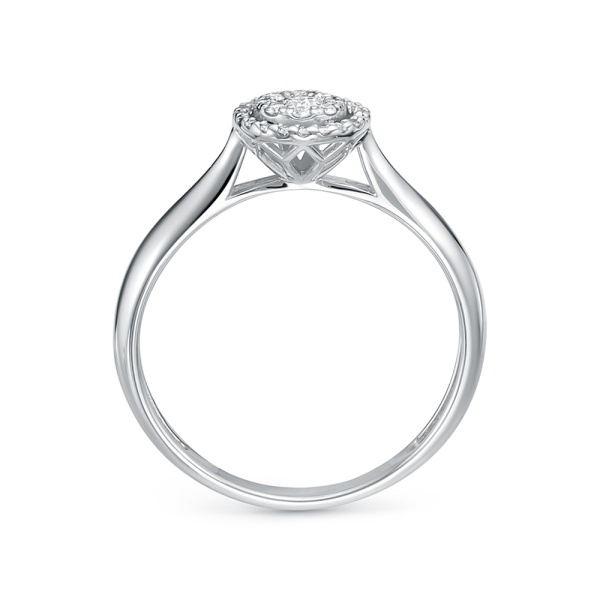 Кольцо из белого золота с бриллиантами