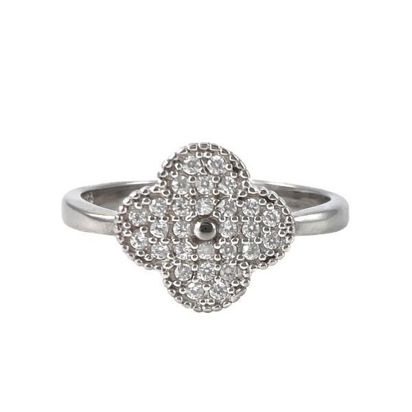 Кольцо из серебра с фианитами