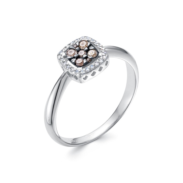 Кольцо из белого золота с бриллиантами