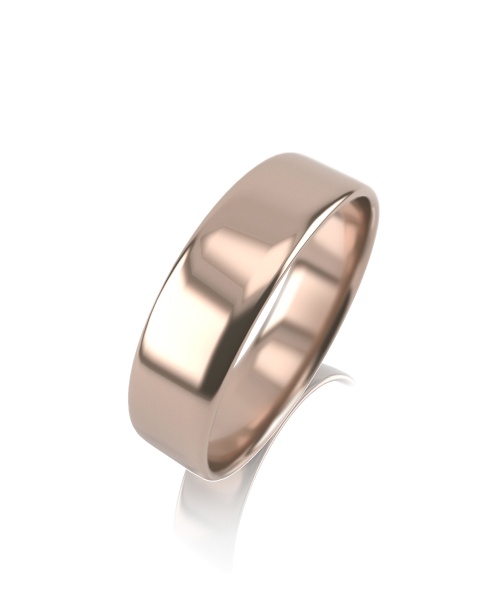 Обручальное кольцо из красного золота