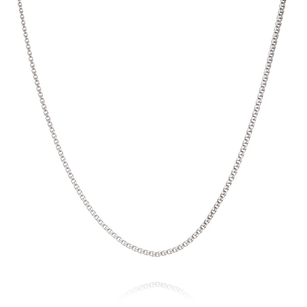 Цепь из белого золота 585, плетение «Гарибальди»