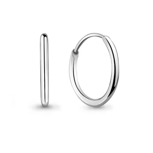 Серьги конго из серебра