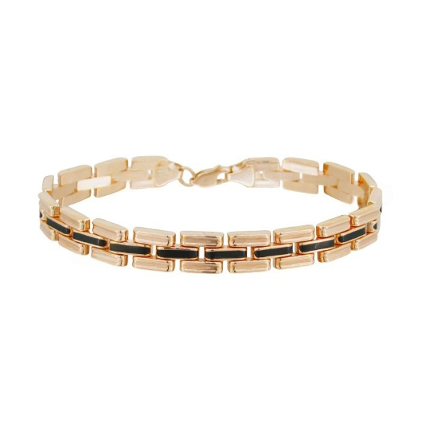 Браслет из красного золота с эмалью