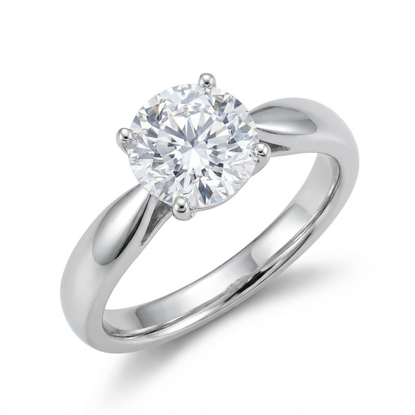 Кольцо из белого золота с бриллиантом