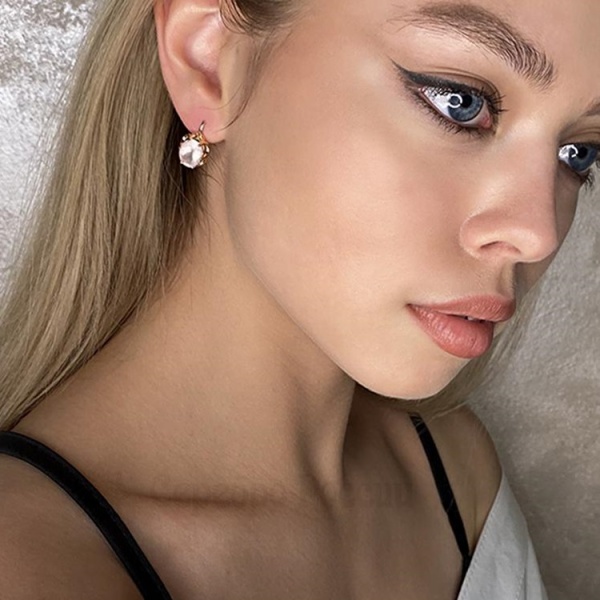 Серьги из серебра с кварцем