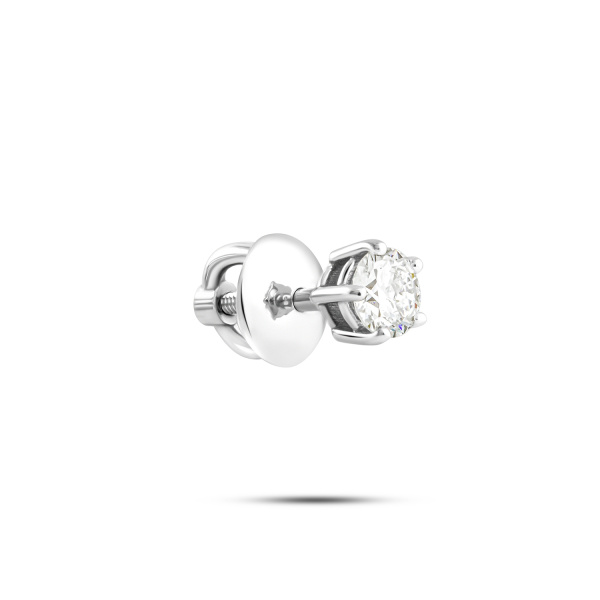 Моносерьга из белого золота с бриллиантом