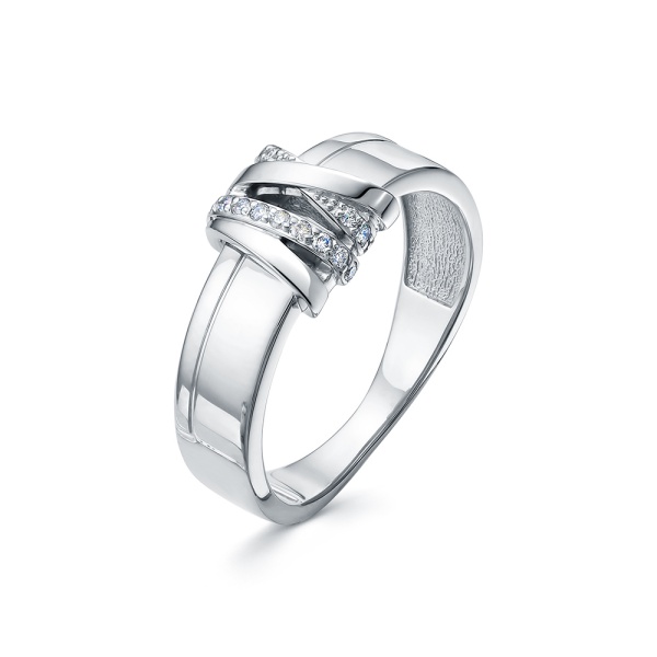 Кольцо из белого золота с бриллиантами