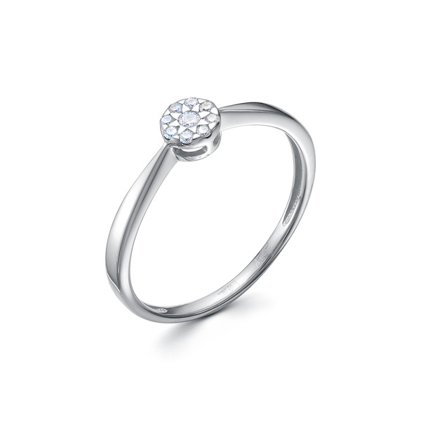 Кольцо из белого золота с бриллиантами