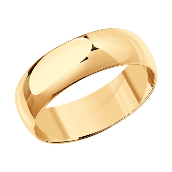 Обручальное кольцо из красного золота