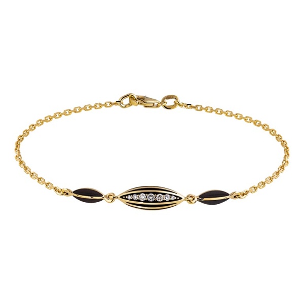 Браслет из желтого золота с бриллиантами