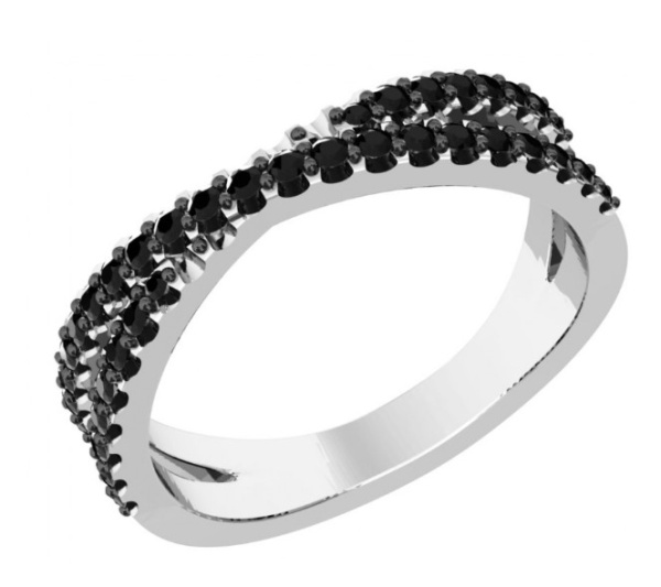 Кольцо из серебра с фианитами