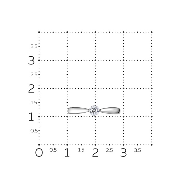 Кольцо из белого золота с бриллиантом