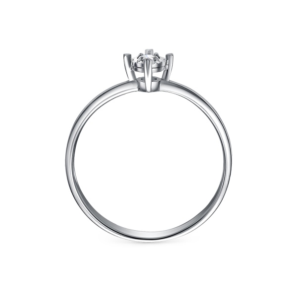 Кольцо из белого золота с бриллиантом