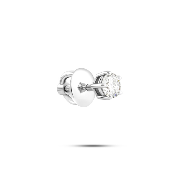 Моносерьга из белого золота с бриллиантом