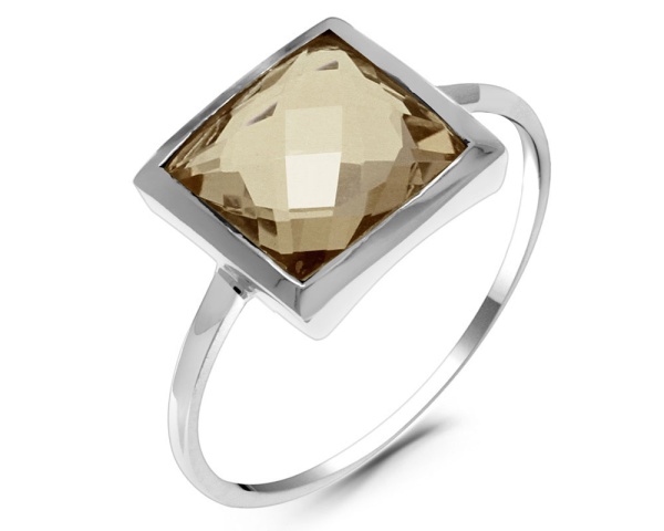 Кольцо из серебра с раухтопазом