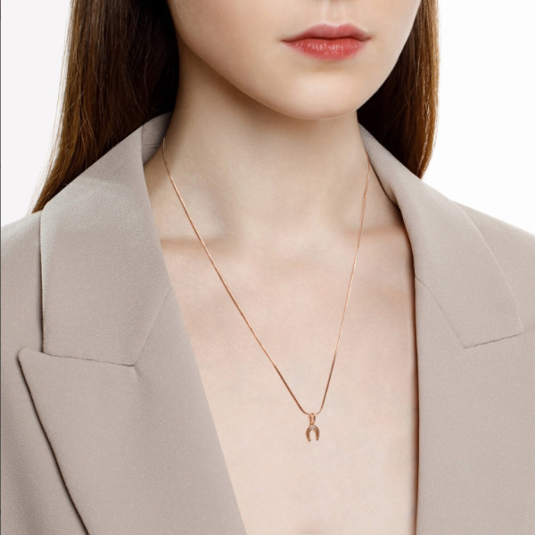 Подвеска из красного золота с фианитом