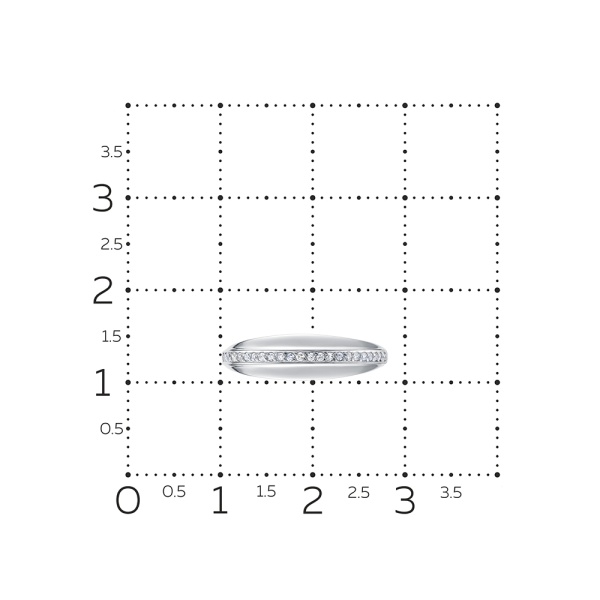 Кольцо из белого золота с бриллиантами