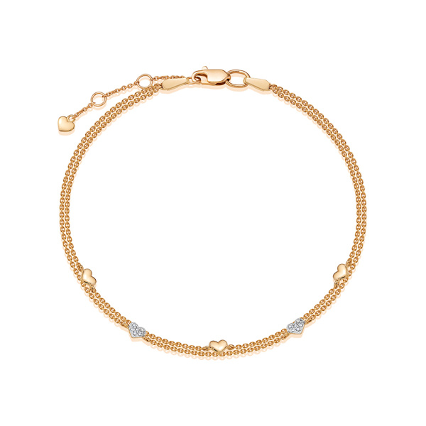 Браслет из красного золота с бриллиантами