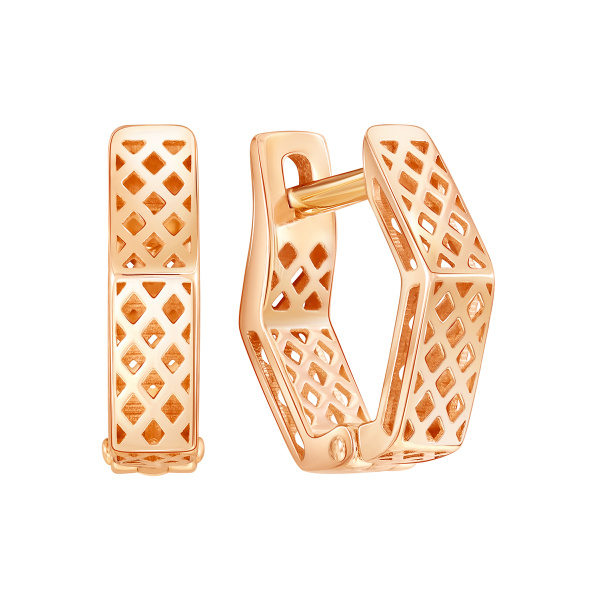 Серьги из красного золота