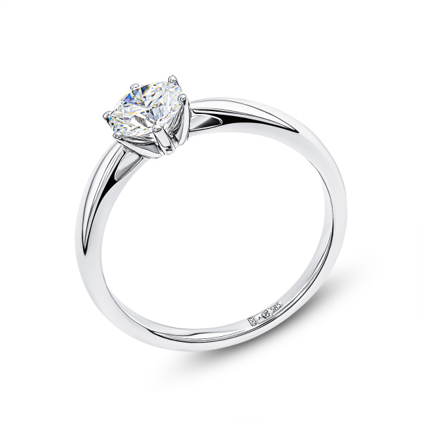 Кольцо из белого золота с бриллиантами