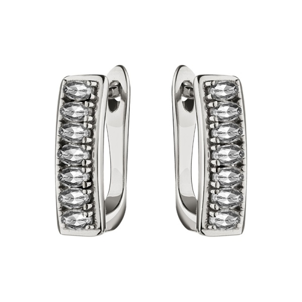 Серьги из серебра с кубическим цирконием