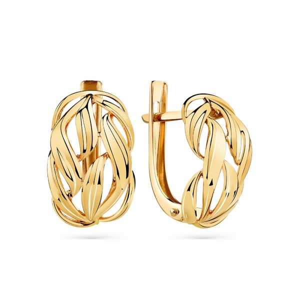 Серьги из красного золота 585 пробы