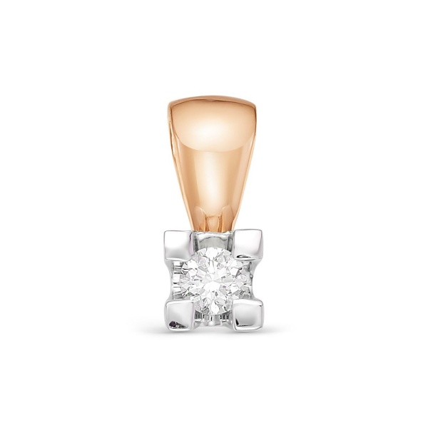 Подвеска из красного золота с бриллиантом