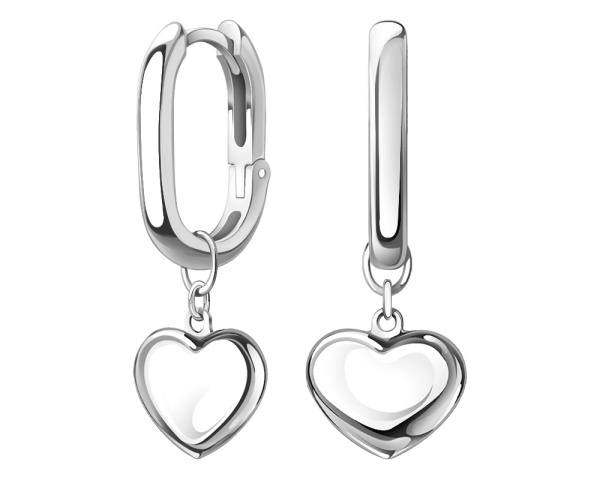 Серьги конго из серебра