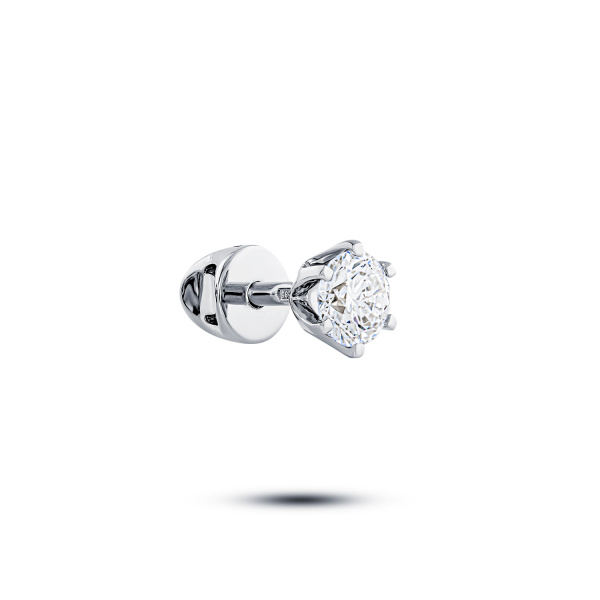 Моносерьга из белого золота с бриллиантом