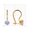 Серьги из красного золота 585 пробы с фианитами