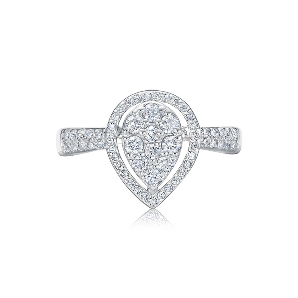 Кольцо из белого золота с бриллиантами