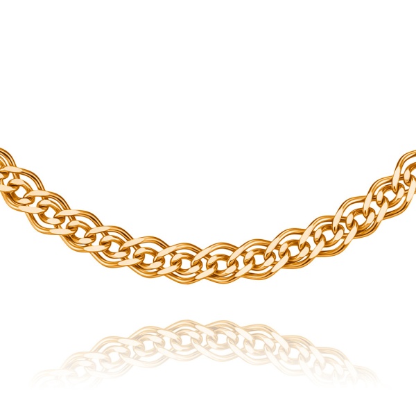 Цепь из красного золота 585, плетение «Нонна»