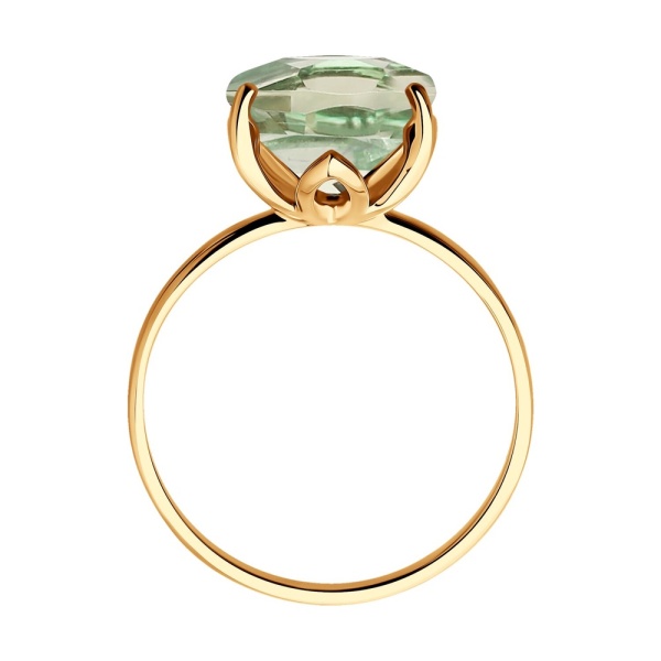 Кольцо из красного золота с аметистом