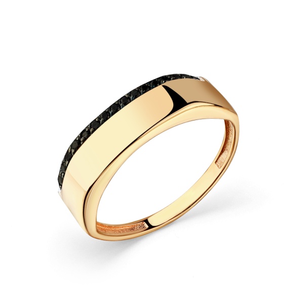 Кольцо из красного золота с фианитами