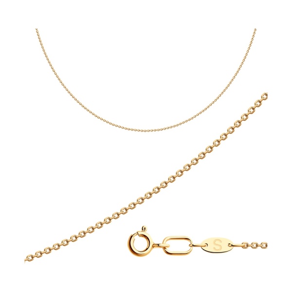 Цепь из красного золота 585, плетение «Якорь»