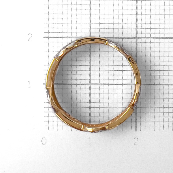 Кольцо из красного золота с фианитами