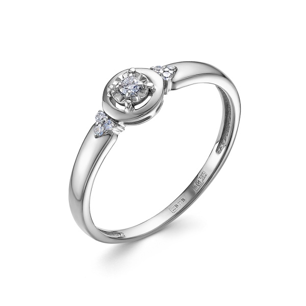 Кольцо из белого золота с бриллиантами