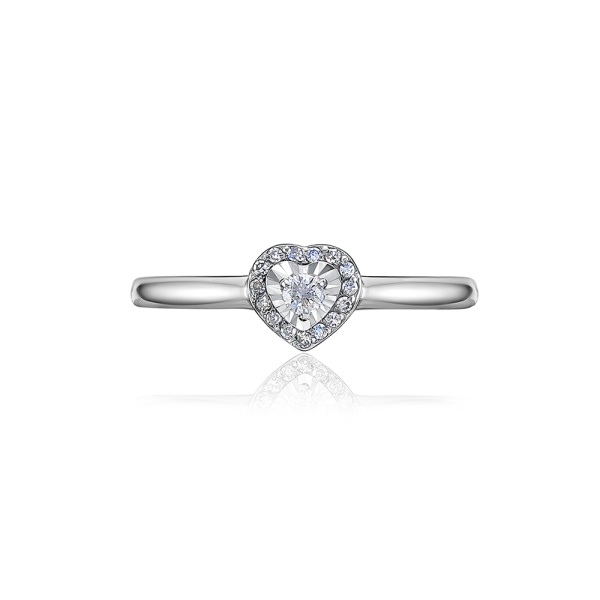 Кольцо из белого золота с бриллиантами