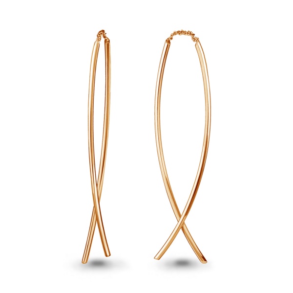 Серьги из красного золота