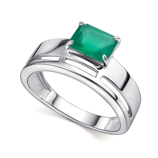 Кольцо из серебра с агатом