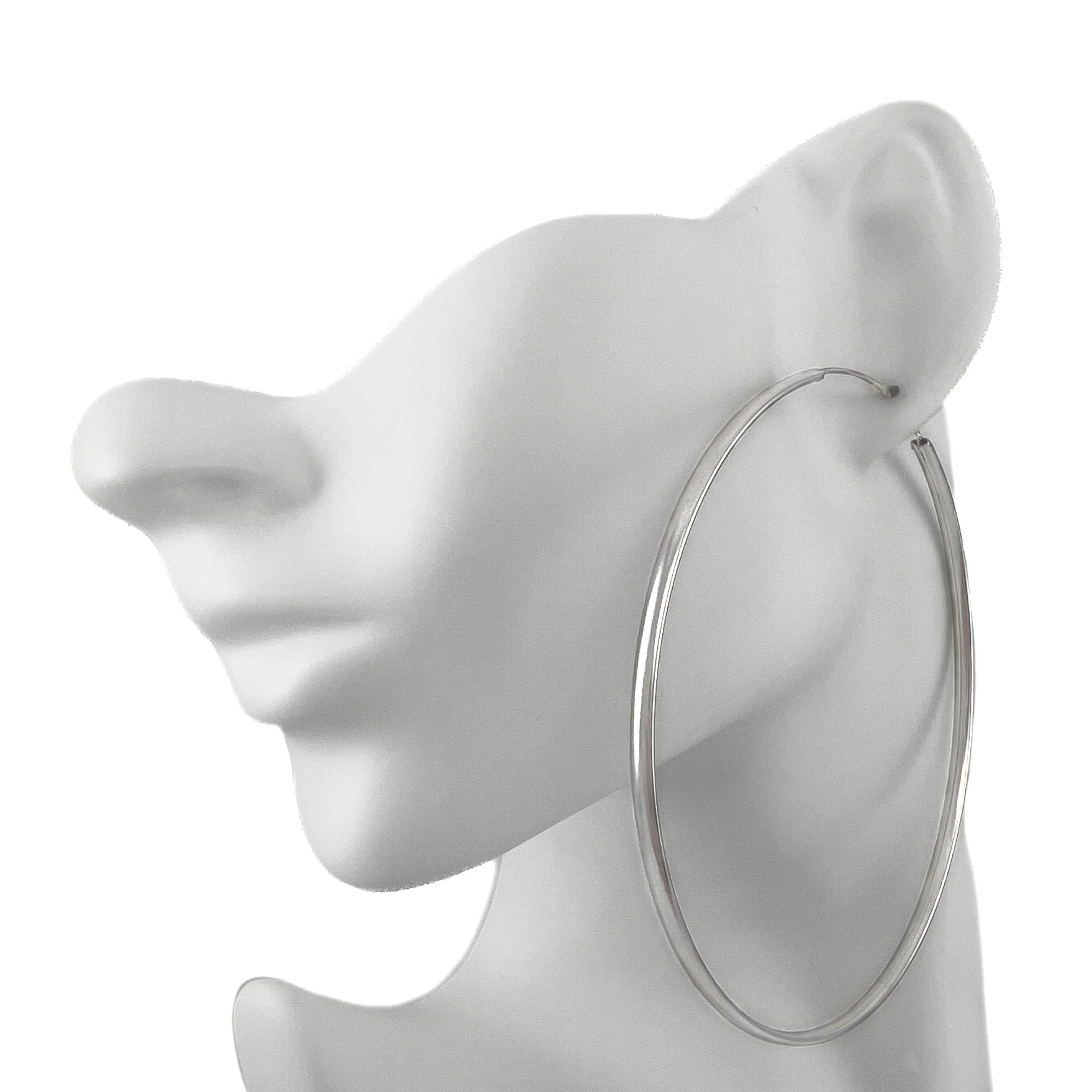 Серьги конго из серебра