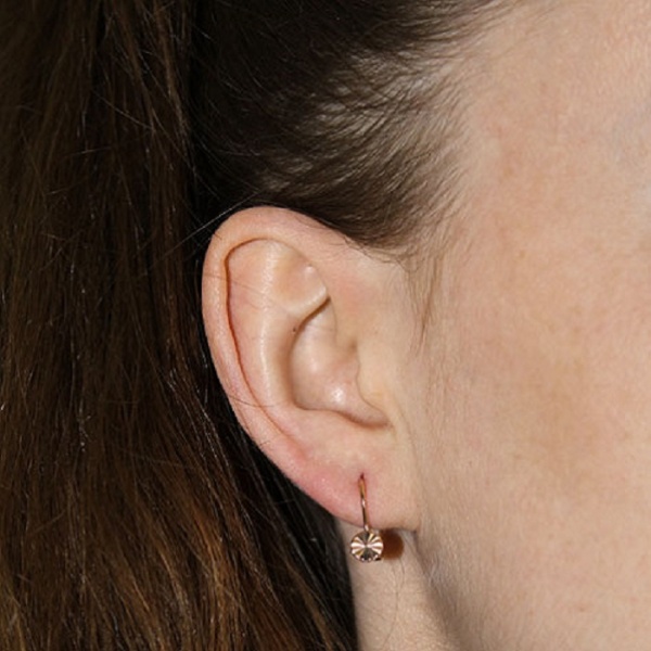 Серьги из красного золота 585 пробы