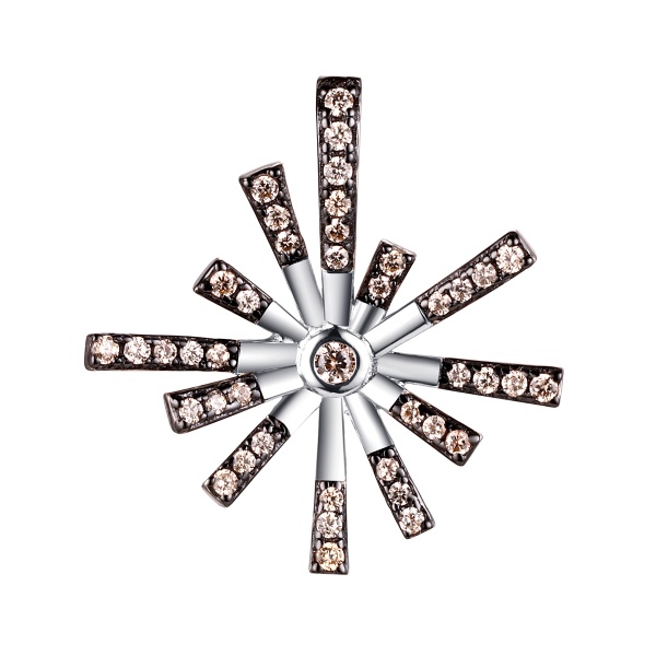 Подвеска из серебра с фианитами